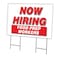 Signmission Now Hiring Food Prep Workers Yard & Stake outdoor plastic coroplast window, C-2436-FOOD PREP WORKERS C-2436-DS-FOOD PREP WORKERS - alternate 1